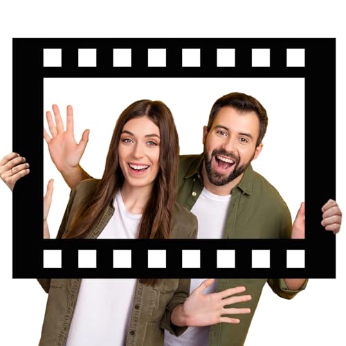 Beeveer Upgraded 32 x 24 Inch Large Photo Booth Props Picture Frame Vintage Photo Frame Friends Selfie Props for Wedding Mexico Birthday Bachelorette Graduation Party Supplies (Filmstrip Style) - style: Filmstrip Style
