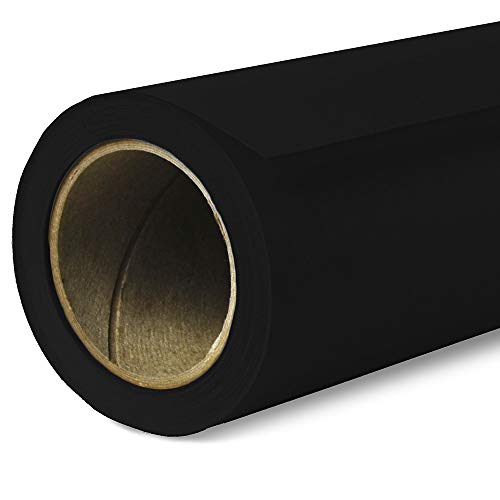 Savage Seamless Paper Photography Backdrop - Color #20 Black, Size 26 Inches Wide x 36 Feet Long, Backdrop for Tabletop Product Photography and Crafting - Made in USA - color: Black, size: 26 in x 36 ft