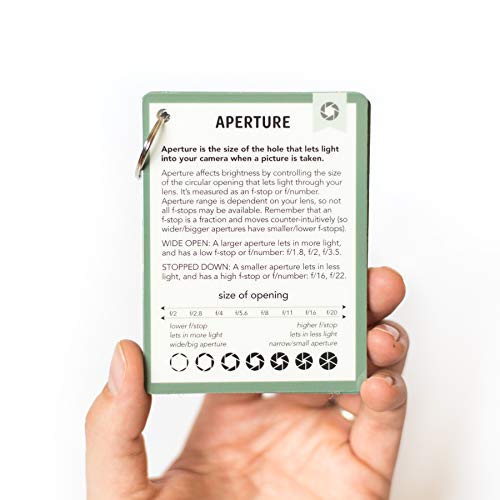 DSLR Cheat Sheet Cards for Canon, Nikon and Sony Cameras - Plastic Quick Reference Photography Cards | Camera Settings, Exposure & Manual Mode (Classic) - color: Classic