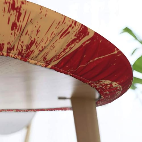 Red Wood Texture Background Fitted Oval Tablecloth with Elastic Edge Outdoor Table Cover Dining Tables Cloth for Party for Restaurants, Banquets, Picnics, Fits 42"x60" Oval TablesStyle 2 - color: Wood Texture -1, size: 60" x 42" (Oval)