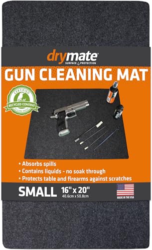 Drymate Gun Cleaning Pad, Premium Gun Cleaning Mat, Absorbent, Waterproof, Durable, Protects Surfaces, Contains Liquids (Made in the USA) - style: Charcoal - (16" x 20")