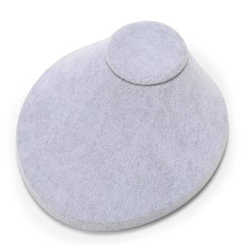 Oirlv Necklace Holder Bust Velvet Jewelry Display Necklace Display for Vendors Display Pendant Display Stand Grey - color: Grey Velvet