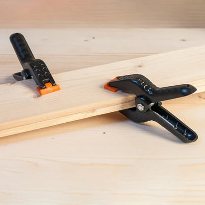 HARFINGTON 20Pcs Plastic Spring Clamps Heavy Clip 2.5" Professional Small Muslin Clamp for Backdrop, Wood Working, Photo, Craft - size: 2.5"