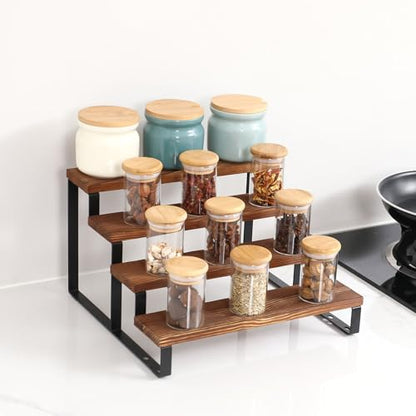 Wooden Cologne Organizer For Men, 4 Tiers Cologne Stand Shelf, Perfume Organizer Holder, Fragrance Display Storage Rack, Gift For Men