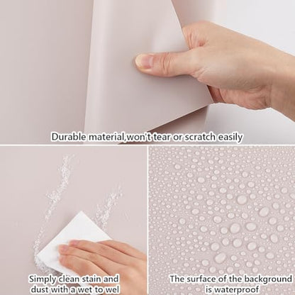 GORGECRAFT PVC Photography Backdrop 1.3 Yard x 15.8 Inch Backgrounds Vinyl Photo Studio Matte Waterproof PeachPuff Backdrops for Food Product Flat Lay Portrait Pet Cosmetics Jewelry Video Tabletop - color: Peachpuff