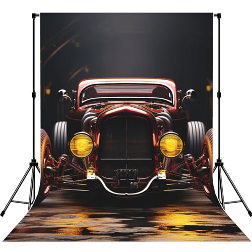 Rod Car Backdrop Background for Photography 5x7ft Photobooth Professional Photo Backdrop Curtains Video Photography Studio Photo Backgrounds Banner Booth Background Screen Parties - color: Rod Car