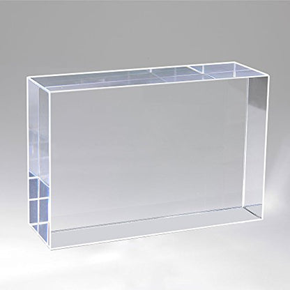Mirart Clear Acrylic Block Cube (6" x 4" x 2") - size: 6" x 4" x 2"
