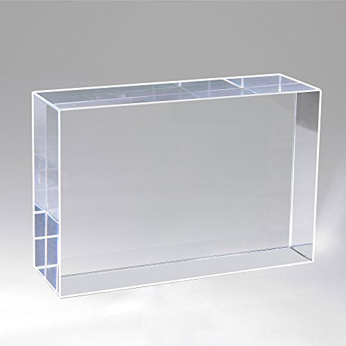 Mirart Clear Acrylic Block Cube (6" x 4" x 2") - size: 6" x 4" x 2"