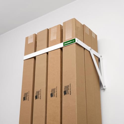 Seamless Paper Backdrop Vertical Storage Rack – Wall Mounted Organizer for Photography Studio – Holds Up to 16 Rolls (White) - color: WHITE