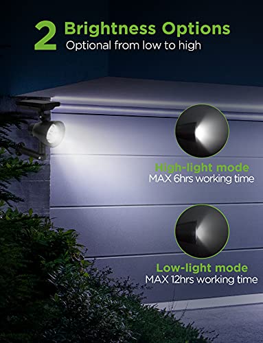 InnoGear Solar Lights for Outside, Outdoor Landscape Spotlight Waterproof Security Lighting Adjustable Auto On/Off for Patio Deck Yard Garden Pool Driveway, Pack of 4