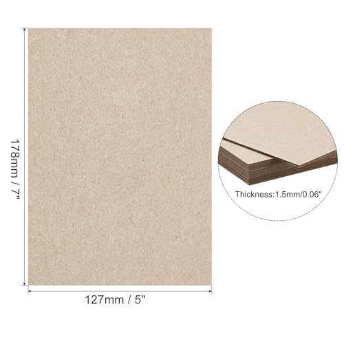PATIKIL 7x5x0.06" Chipboard Sheets, 20Pcs 60PT Thick Book Board Binders Board Sturdy Bookbinding Supplies for Book Binding Cover, Gray - color: Gray, size: 7x5x0.06"