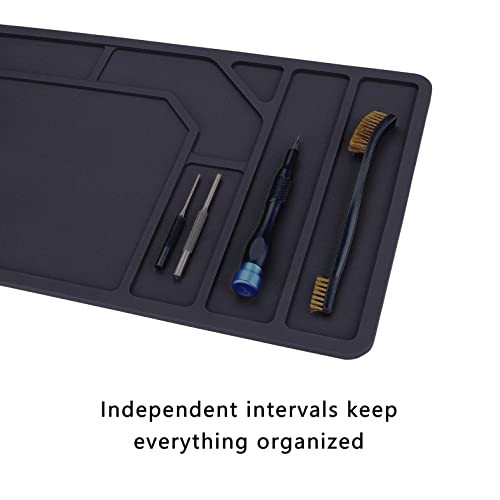 Raiseek Rifle Shotgun Cleaning Mat, Premium Large Magnetic Pad With Organizer Parts Tray, Anti-Slip Rubberized Gun Mat, Protective Workbench Pad for Gun Cleaning 36" x 10"