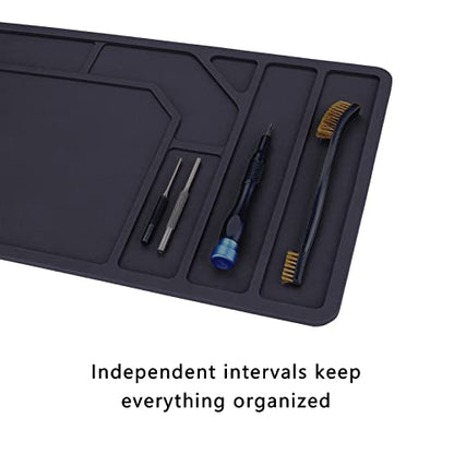 Raiseek Rifle Shotgun Cleaning Mat, Premium Large Magnetic Pad With Organizer Parts Tray, Anti-Slip Rubberized Gun Mat, Protective Workbench Pad for Gun Cleaning 36" x 10"
