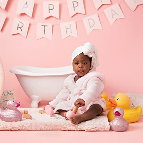 Newborn Photography Prop Bathrobe Baby Photo Props Bathrobe Outfits Infant Bath Robe Bath Towel Sets for Boy Girl Newborn Photography Outfits Spa Salon Baby Photoshoot Props 6-13 Months(Large, Pink) - color: 03 Pink(6-13 Months), size: Large