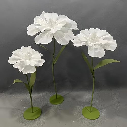 Giant Artificial Flowers, 4.6ft Large EVA Flowers Decoration for Wedding Birthday Easter Party Mother's Day Home Decor Shop Window Display Photography Props, White - color: E White