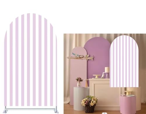 FiVan Arch Covers Purple Stretchy Backdrop for Birthday Baby Shower Party Decoration 2.6x6ft Baptism Background Props - color: NO-417, size: 2.6x6ft(78x180cm)