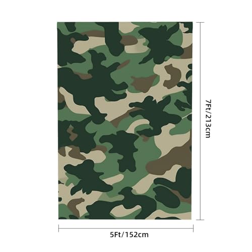 Camouflage Green Backdrop Background for Photography 5x7ft Photobooth Professional Photo Backdrop Curtains Video Photography Studio Photo Backgrounds Banner Booth Background Screen Parties - color: Camouflage Green
