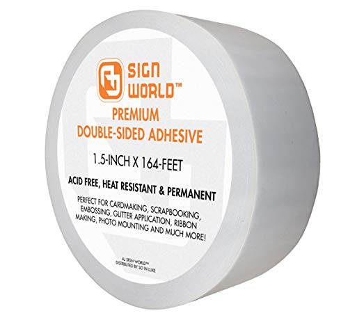 Best 1 1/2" Ultra-Thin Permanent Double-Sided Tape for Arts, Crafts, Photography, Scrapbooking, Documents, All Purpose (1 1/2-Inch by 164-Feet/55 Yards) - size: 1 1/2-Inch Ultra-Thin