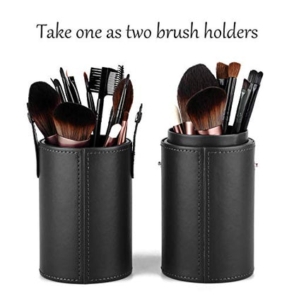 Narwey Makeup Brush Holder Travel Brushes Case Bag Cup Storage Dustproof for Women (Black) - color: Black