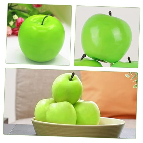 Happyyami 6pcs Realistic Foam Artificial Green Fruit Models for Home Decor and Photography Props, Lightweight Decorative Simulation Fruits for Table Display and Event Styling
