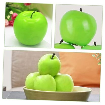 Happyyami 6pcs Realistic Foam Artificial Green Fruit Models for Home Decor and Photography Props, Lightweight Decorative Simulation Fruits for Table Display and Event Styling