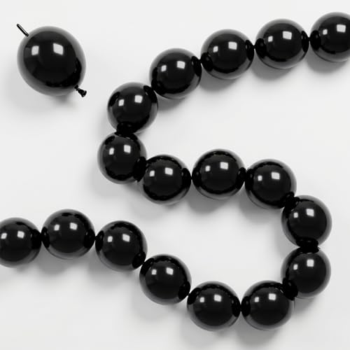 Black Quick Link Balloons, 100PCS Linking Balloons for Make Balloon Wall Balloon Arch Balloon Chains, Linkable Balloons for Wedding Birthday Baby Shower Engagement Graduation Party Decorations (6inch) - color: Black, size: 6 inch