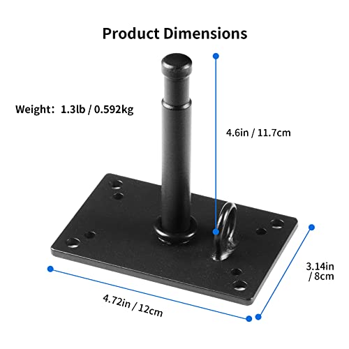 Selens 4.6 inch Wall Ceiling Mount, Baby Pin Wall Plate with 5/8" Stud Adapter for Photo Studio Speedlite Light Stand Bracket Accessories - size: 4.6 inch