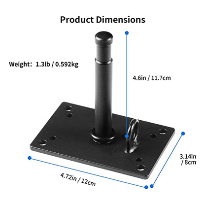 Selens 4.6 inch Wall Ceiling Mount, Baby Pin Wall Plate with 5/8" Stud Adapter for Photo Studio Speedlite Light Stand Bracket Accessories - size: 4.6 inch