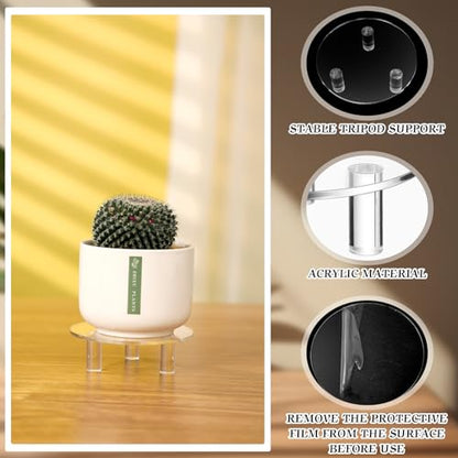 3 Pcs 5 Inch Round Acrylic Risers Display Stands Small Clear Round Acrylic Display Riser for Cake Food Jewelry Figurines Collectibles Table Decor Organizer - size: 5”