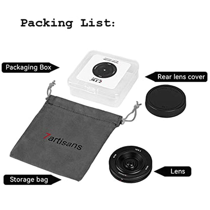 7artisans 18MM F6.3 Mark II UFO Lens for M4/3 Mount, APS-C,Prime Lens,Ultra-Thin Compact Mirrorless Cameras for Panasonic GM/GX/G/GH/GF Series for Olympus EPM/EP/EPL/Pen/EM Series
