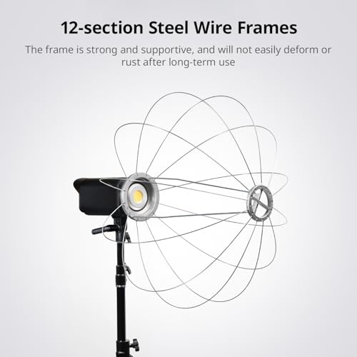 RALENO 26"/65CM Lantern Softbox, Quick Release Soft Light Diffuser with 360° Light Effect, Bowens Mount Softbox Continuous LED Video Lights for Aputure for Neewer for SMALLRIG