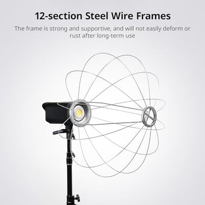 RALENO 26"/65CM Lantern Softbox, Quick Release Soft Light Diffuser with 360° Light Effect, Bowens Mount Softbox Continuous LED Video Lights for Aputure for Neewer for SMALLRIG