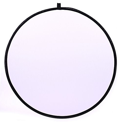 43"/110cm 5-in-1 Light Reflector for Photography Collapsible Multi-Disc Round with Bag - Translucent, Gold, Silver, Black and White for Studio Photography Lighting and Outdoor Lighting - size: 43inch 5in1