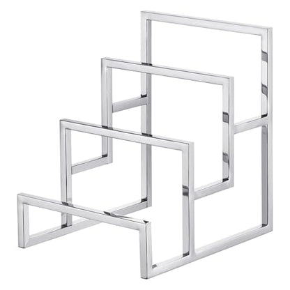 uxcell Silver Clutch Purse Display Stand 3 Layer Wallet Display Rack Clutch Handbag Holder Purse Closet Organizer Display for Home Retail Store Supplies - color: Silver
