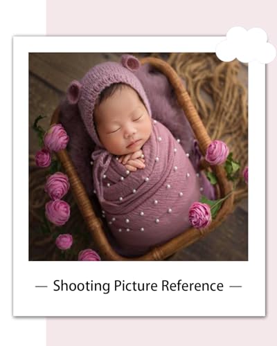 Zeroest Newborn Photo Props Hat Blanket Photography for Babies Cloth Wrap Hats Set Baby Boy Girl Photo Shoot Outfits (Pink) - color: Pink