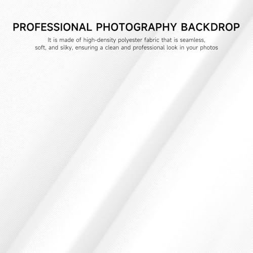 YSKE-Professional White Photography Backdrop10X7ft - Machine Washable Seamless Background for Studio & Video - color: White, size: 10x7