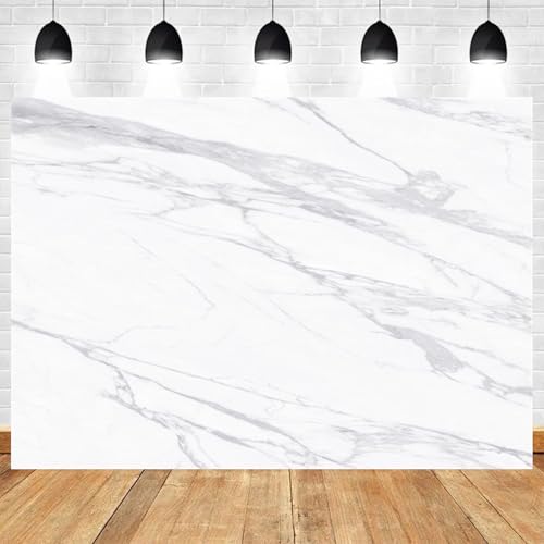 5x3ft White Marble Backdrop Photography Background for Studio Photoshoot Aesthetic Banner for Video Recording Live Stream Parties Events Decor - color: Color 18, size: 5x3ft