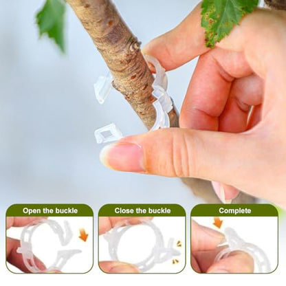 Secured Plastic Plant Clip, 2024 Upgraded Plant Support Clips Reusable Garden Clips 50Pcs, Plant Support Clips Garden Climbing Vines Fixing Clip Trellis Clips Climbing Tomato Clips (50, Green) - color: Green