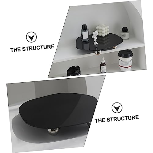 IMIKEYA Photography Background Tray for Aromatherapy Products Black Photo Prop Reflective Display Sturdy Easy to Clean