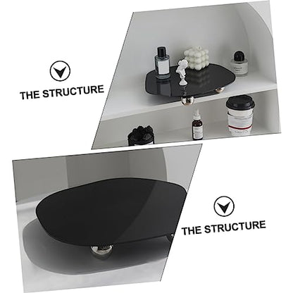 IMIKEYA Photography Background Tray for Aromatherapy Products Black Photo Prop Reflective Display Sturdy Easy to Clean