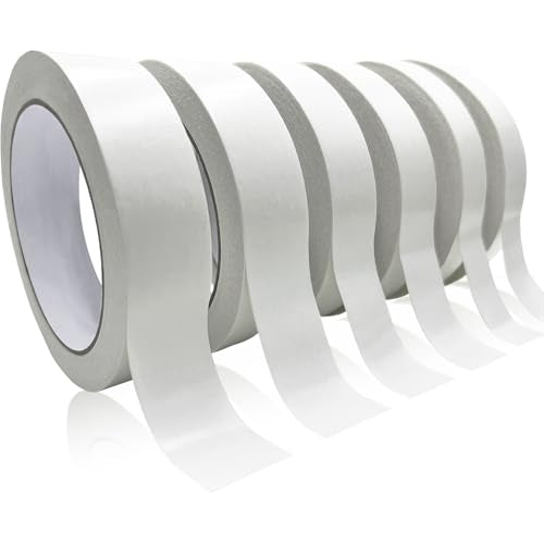 Double-Sided Fabric Tape, Hem Tape No Sew Double Sided Tape for Crafts Arts, 6 Rolls Strong Adhesive Cloth Sewing Tape for Hemming, Clothing Repairs, Pants, DIY Projects, Paper Backing (0.6/0.8/1inch) - size: 15mm*2 / 20mm*2 / 25mm*2
