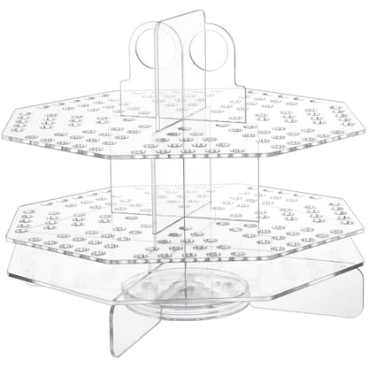 Eersida 120 Slot Acrylic Pen Holder Pen Clear Pencil Holder Display Stand Marker Organizer Acrylic Desktop Organizer the Hole Diameter Is 0.5 Inch for Art Supply Makeup Brushes Storage Craft Shows