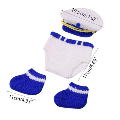 Newborn Photography Props Baby Boy Photo Shoot Outfits Hat Pants Shoes Set Infants Boy Picture Photo Costume