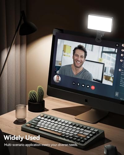 Selfie Light Ring Light for Phone: 90 LED Rechargeable iPhone Fill Lights, Ring Light for Camera Picture, Makeup Photo, Video Conferences, Laptop Use, Zoom Meetings, TikTok, Vlog Photography - color: BLACK