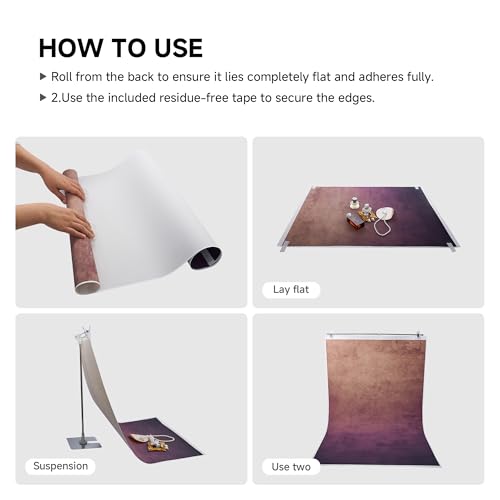 28x20in Wabi-sabi Product Photography Backdrops, Non-Reflective Minimalist Photo Background for Jewelry Food Cosmetics, Waterproof Non-Woven Fabric Flat Lay Props for UGC Creators & Studio - color: Wabi-sabi style, size: 28*20in