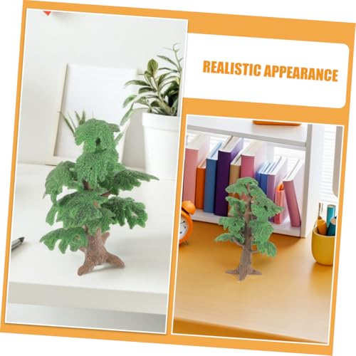 2pcs Fake Model Trees Micro Landscape Decoration for Table and Indoor Styling Versatile Simulation Props for Home and Office Decor