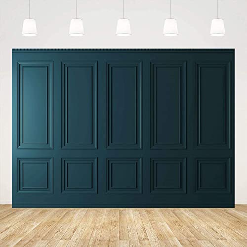 9x6ft Empty Room Backdrops for Photography Blue Minimalist Simple Fashion Interior Wall Classic Vintage Elegant European Photography Wedding Background Studio Props BJRLEM1058 - size: 9x6ft