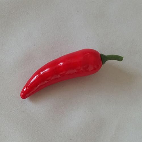 80pcs Realistic Mini Artificial Chili Peppers Simulated Red Pepper Food Model Props for Photography Kitchen Styling Festival Table Display and Event Decoration