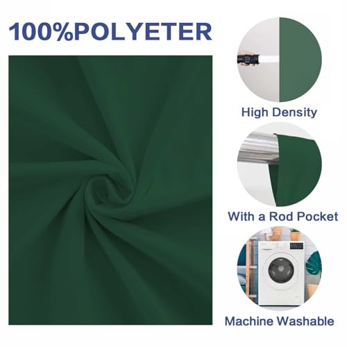 Photo Backdrop Deep Green Background Fabric Professional Photography Solution 6x9ft Seamless Design Eliminate Wrinkles Natural Theme Photography and Flower Background - color: Deep green, size: 6x9ft