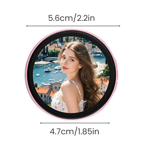 Customizable LED Badge with APP Control – HD Touch Screen for Photos, GIFS & Videos, 8-Hour Battery, Dynamic Light Effects, Clip-On Fashion Accessory for ACG & Idol Fans White - color: White